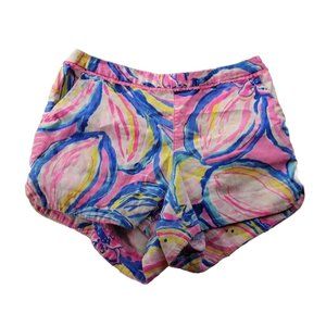 Lilly Pulitzer Adie Short  Sz 0 Pink Sunset The Sunny Side Resort 3.5" *Altered